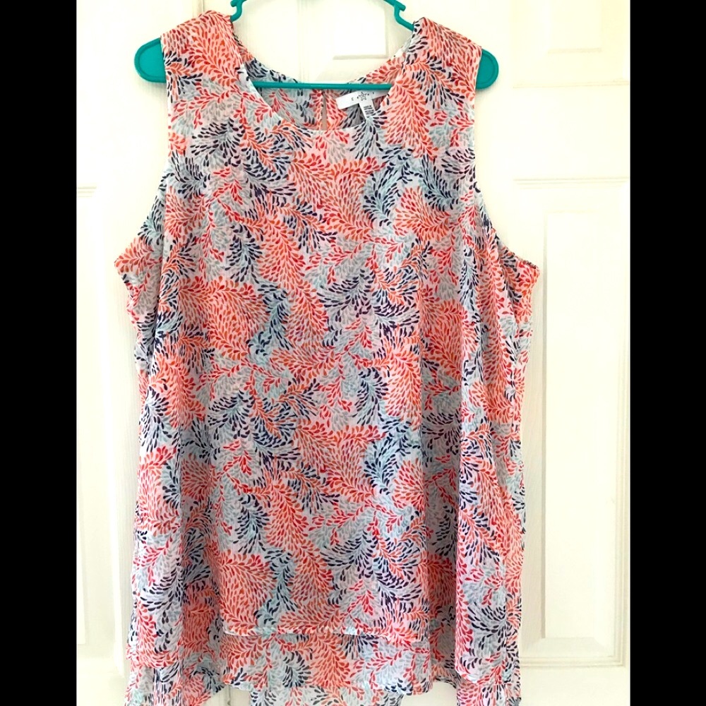 Lightweight  Layered sleeveless summer top lined